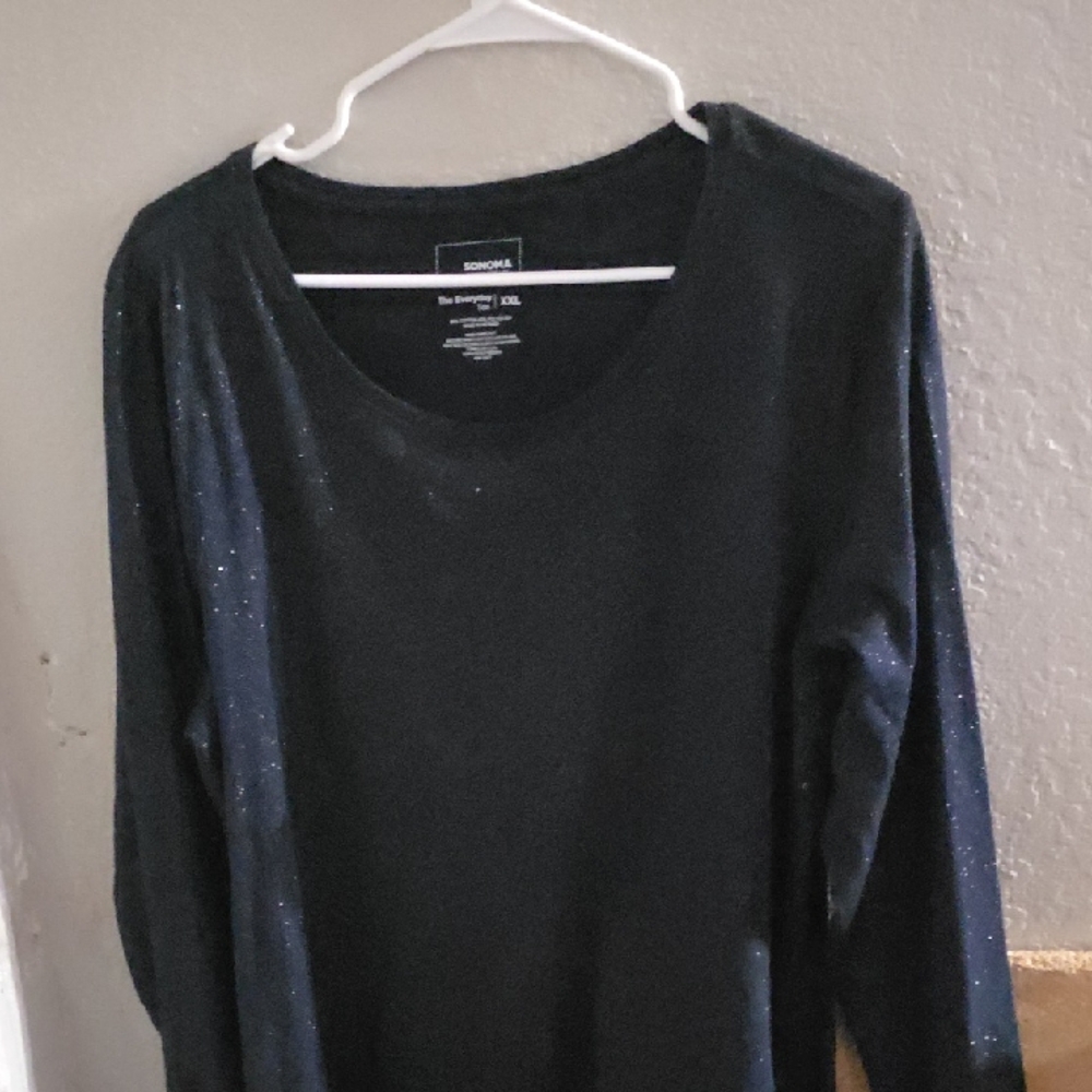 Sonoma Midnight Black Long Sleeve Top